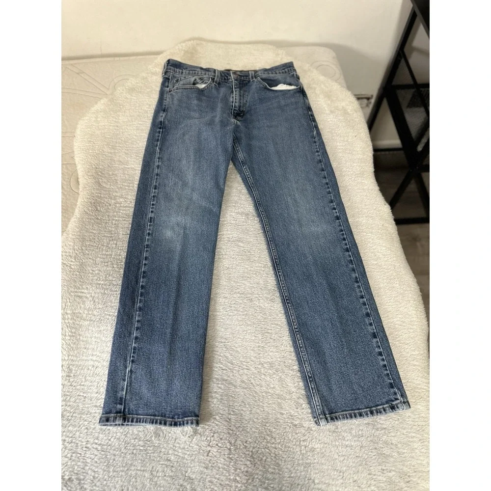 Levi's 505 Mens Straight Denim Jeans Size 32x30 Pants‎ Distressed Ankle
